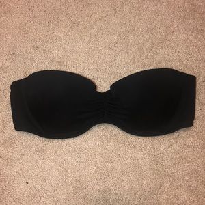 Black strapless Victoria’s Secret bathing suit top